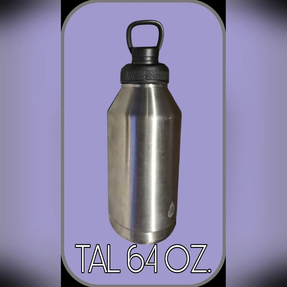 Tal~Insulated Vaccum Bottle~64 oz.~Ranger Pro Stainless Steel~Leak Proof, EUC